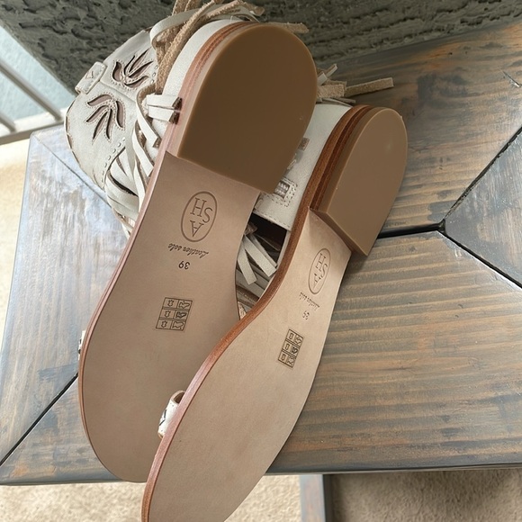 Free People X ASH Dakota Fringed White Sandals - Picture 6 of 7